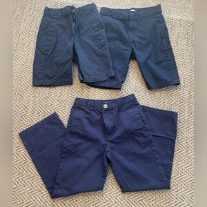 Boys Size 7 School Uniform navy blue bottoms lot
